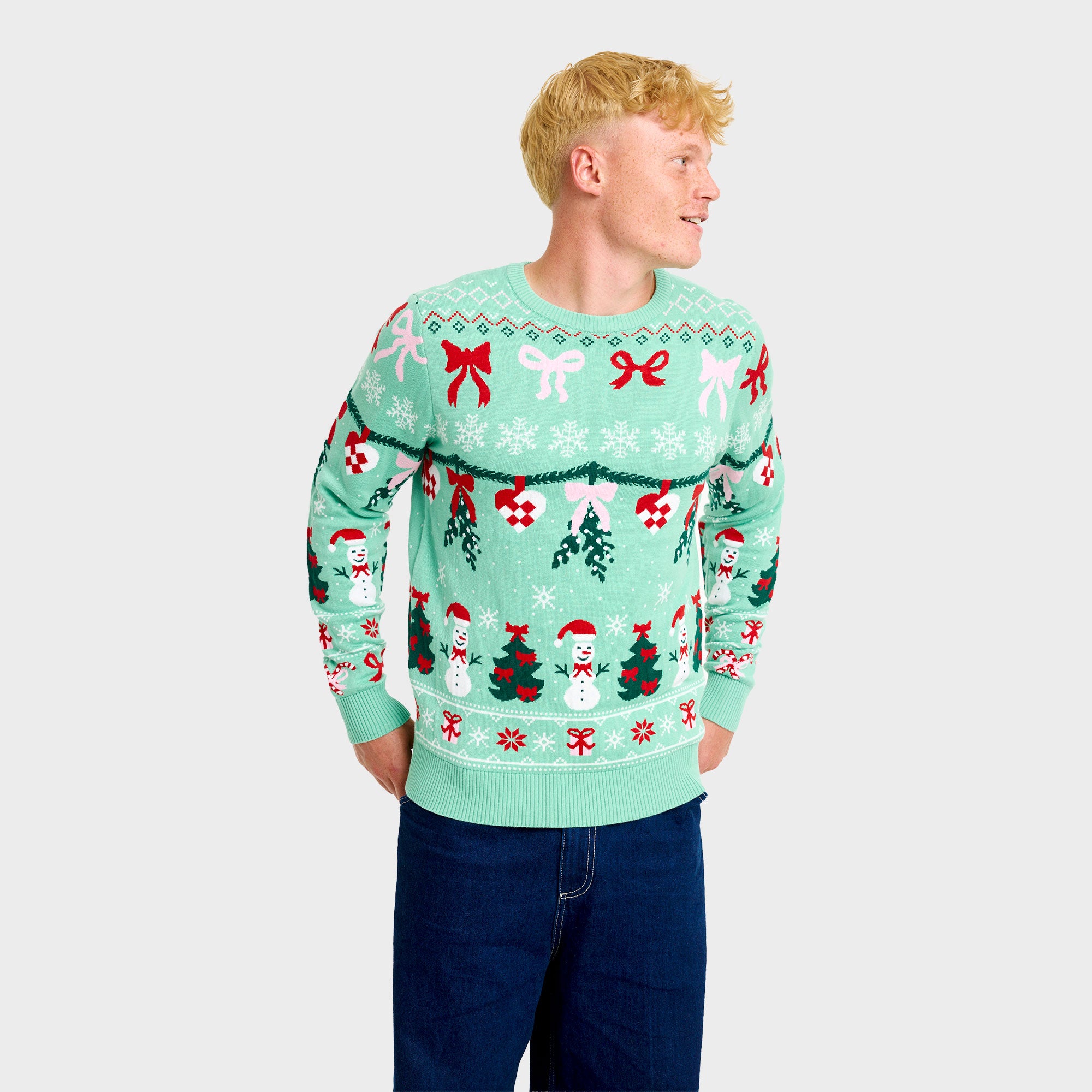 Den sløjfede julesweater - Herre.